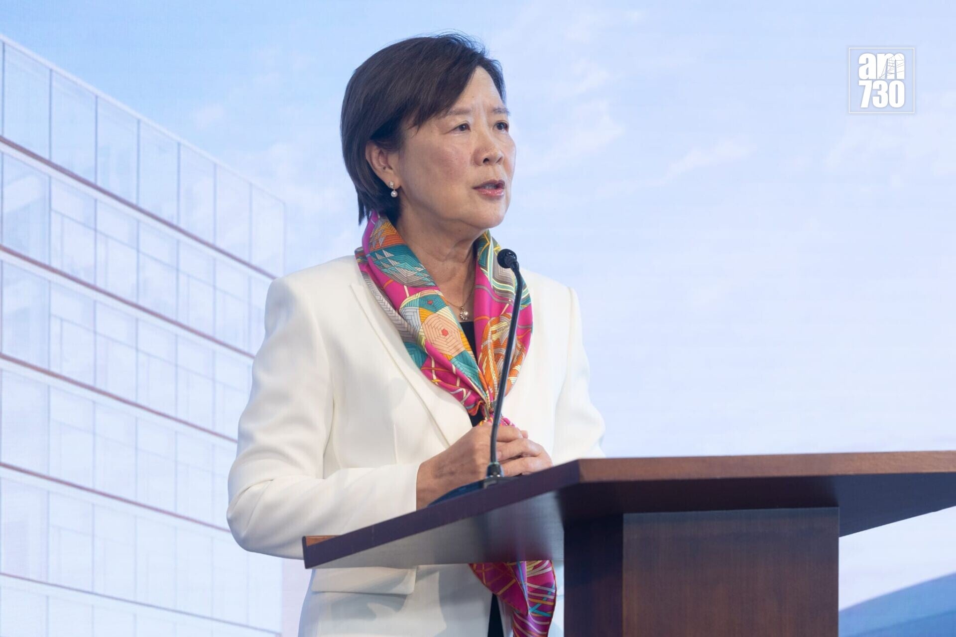 香港科技大學正籌建本港第三間醫學院,介紹籌建醫學院的最新進展。科大校長葉玉如。(蘇文傑攝)