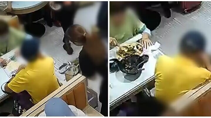 青衣長發商場一間茶餐廳任職的孫小姐報料，指早前上班期間將手袋暫存於未設鎖扣的卡位抽屜內，未料遭食客盯上，偷走銀包內5,500元現金。閉路電視完整記錄案發過程，警方經追查後拘捕一對77歲及83歲的男女食客。(《東張西望》)