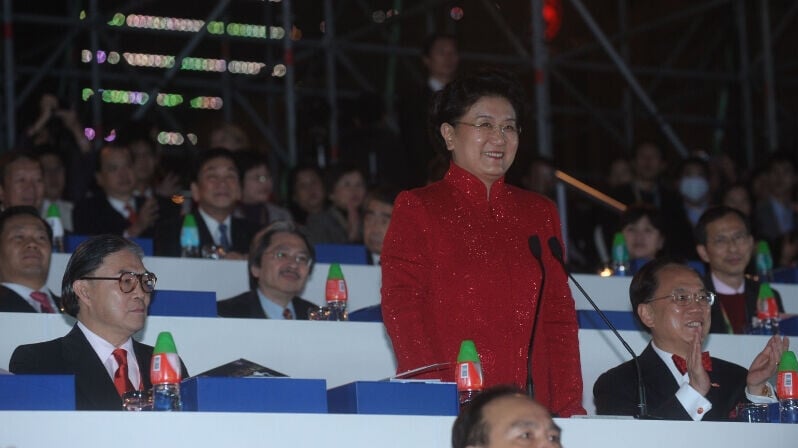 香港2009年首次舉辦東亞運動會，劉延東訪港並宣布東亞運動會開幕。（政府新聞處資料圖片）
