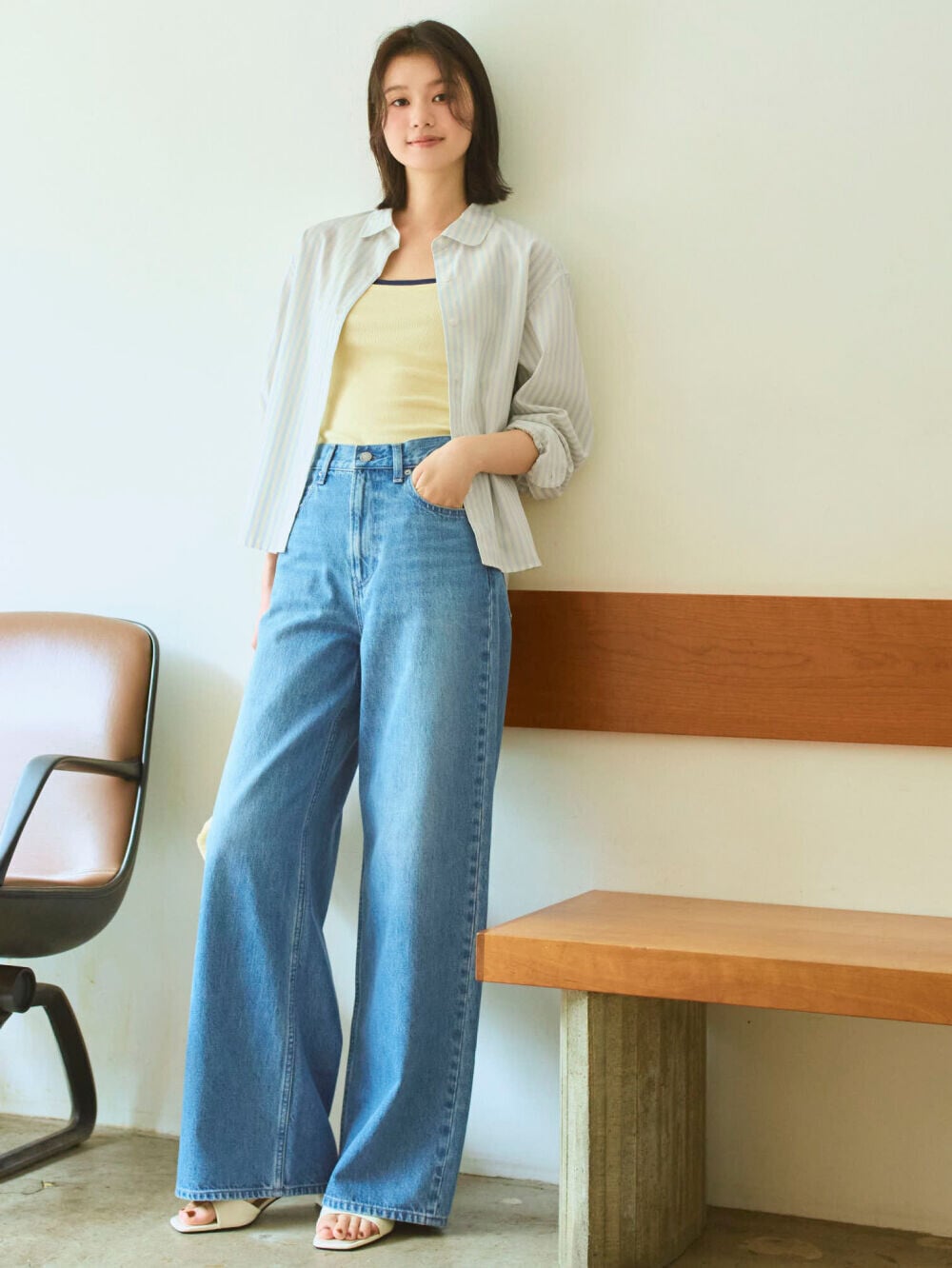 W's High Rise Wide Jeans