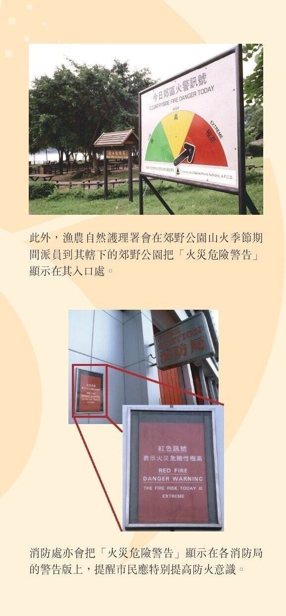 火災危險警告,行山、掃墓注意
