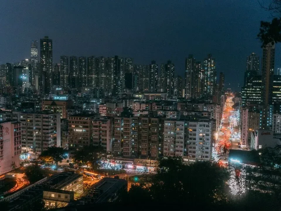 嘉頓山鳥瞰市區夜景(旅發局)