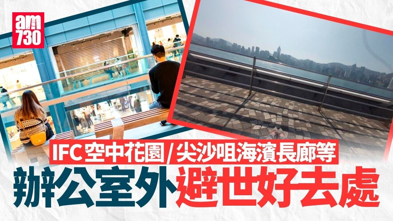 IFC空中花園/尖沙咀海濱長廊/機場維修區等辦公室外避世好去處