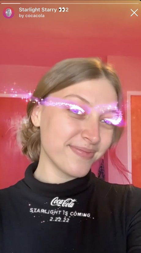 可口可樂STARLIGHT創意社交媒體濾鏡