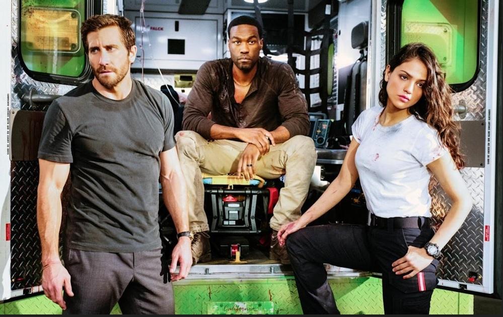 《十字衝鋒車》由積佳倫賀(左)、Yahya Abdul Mateen II 及Eiza Gonzalez主演。