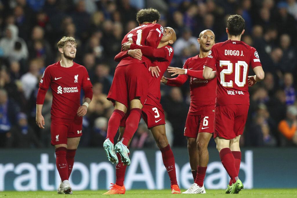 歐聯|利物浦作客血洗格拉斯哥流浪7:1 (美聯社)