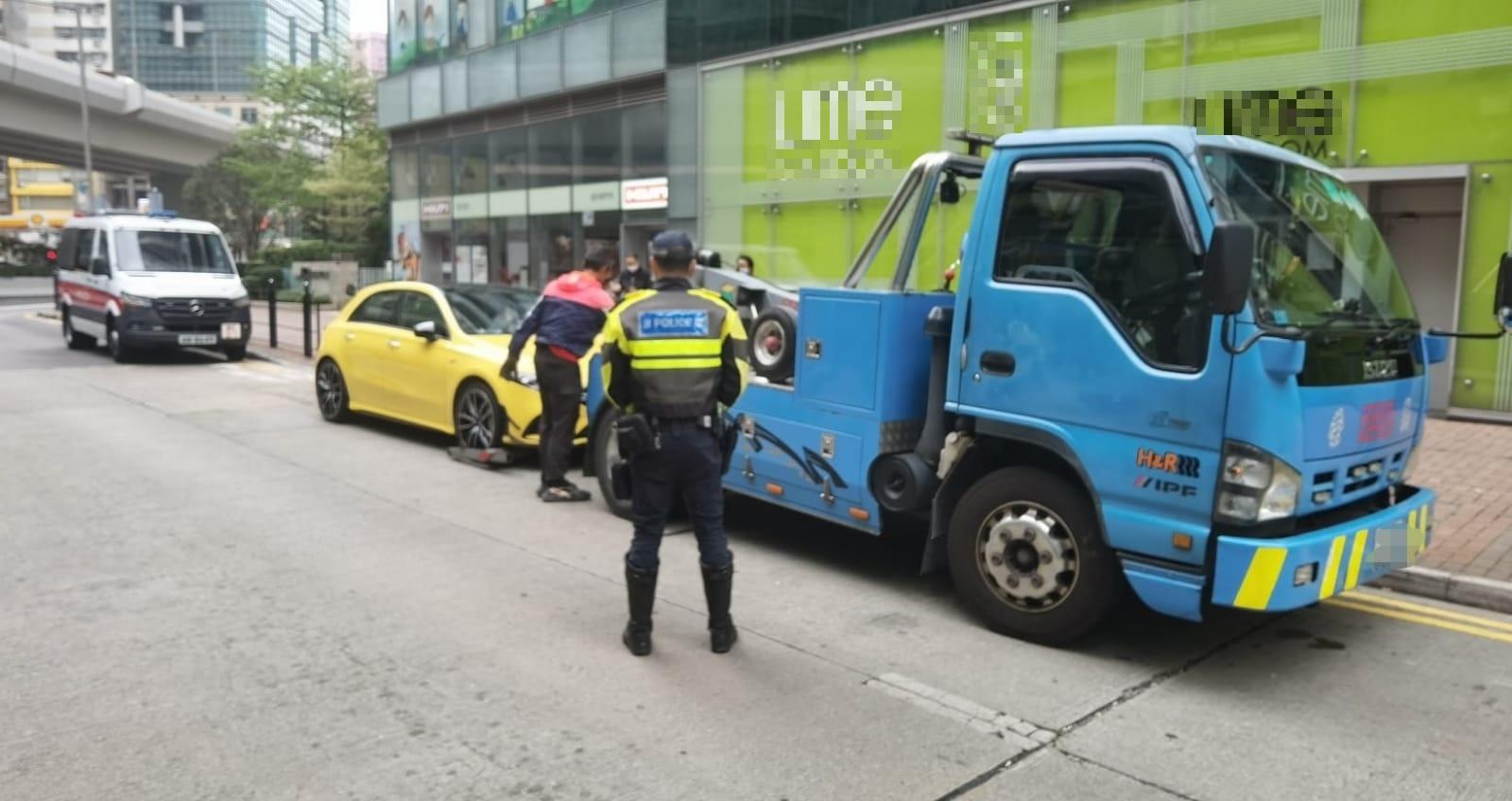 警方旺角交通日發1248張牛肉乾拖走15車。(警方圖片)