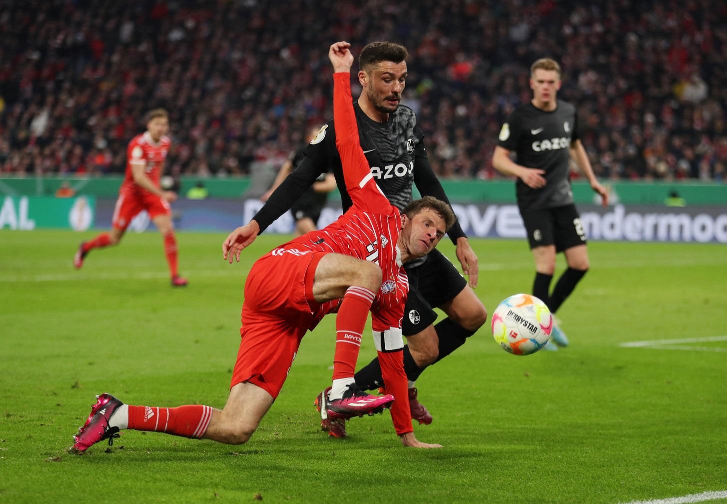 拜仁慕尼黑剛在盃賽不敵弗賴堡，周末聯賽兩軍再對決。（路透社）