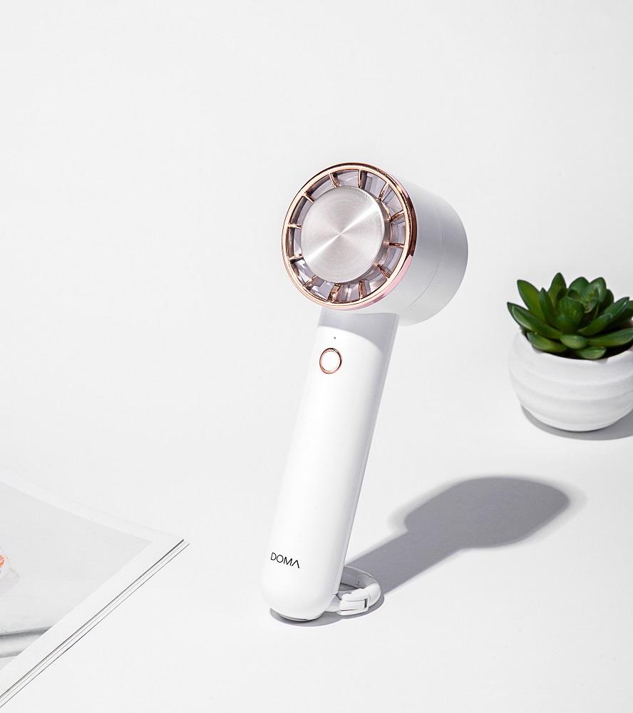 白色DOMA便攜式可充電風扇