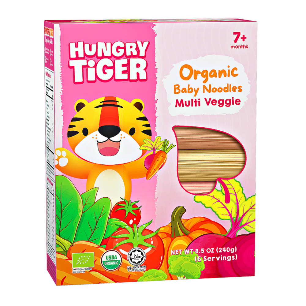 荷花BB展2023│Hungry Tiger有機嬰兒麵 場內優惠價:$120/3盒;$210/6盒 (原價$44.9/盒)