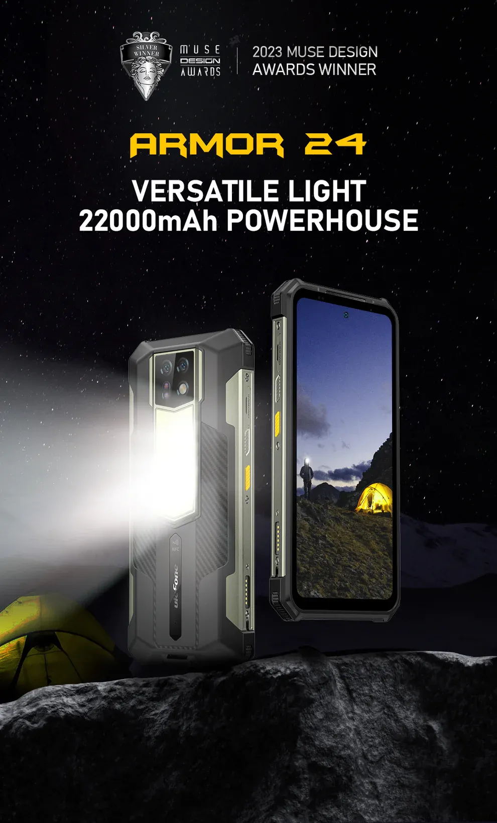 Ulefone Armor 24三防手機內置22,000mAh大電