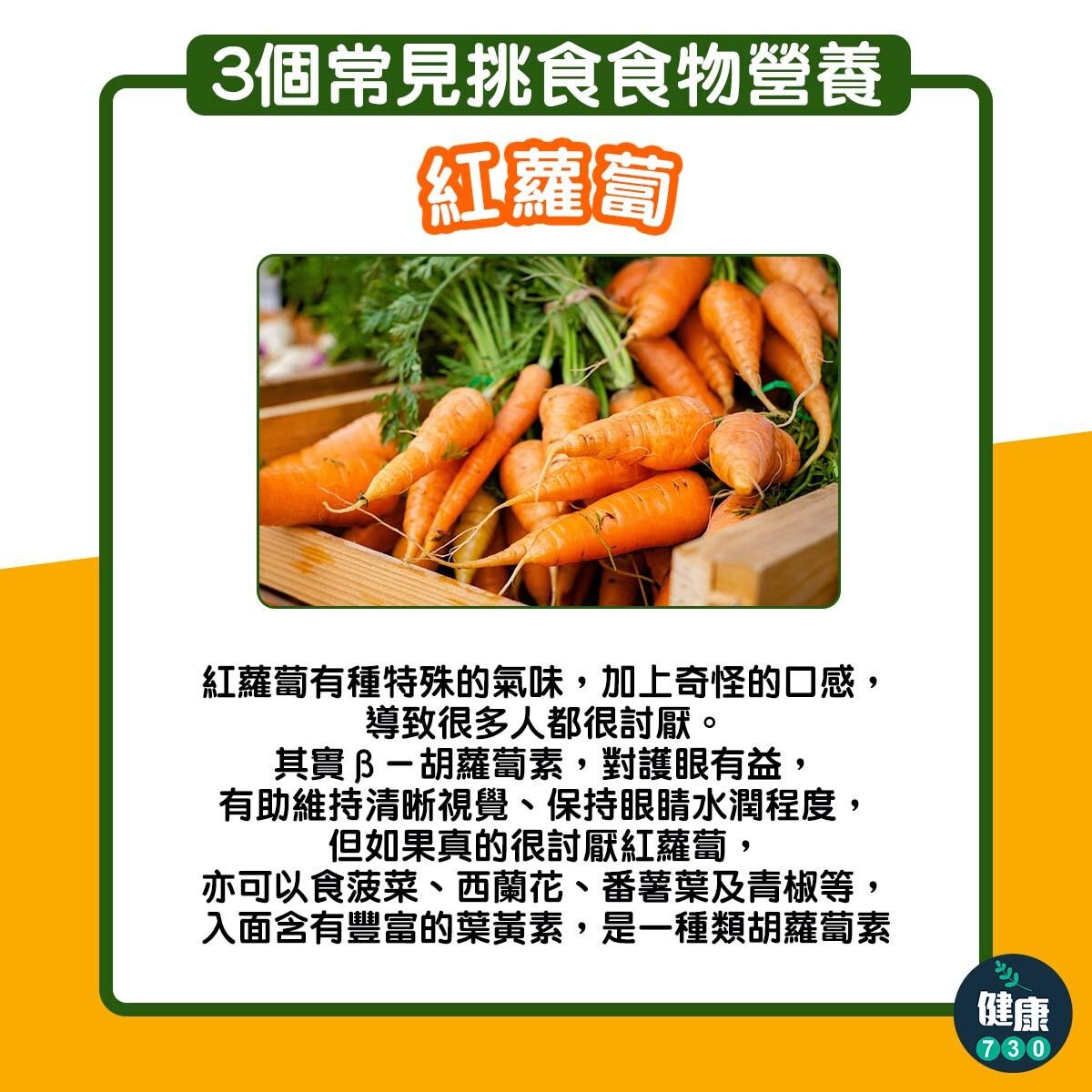 挑食常見食物包括紅蘿蔔、青豆、芫荽（am730製圖）