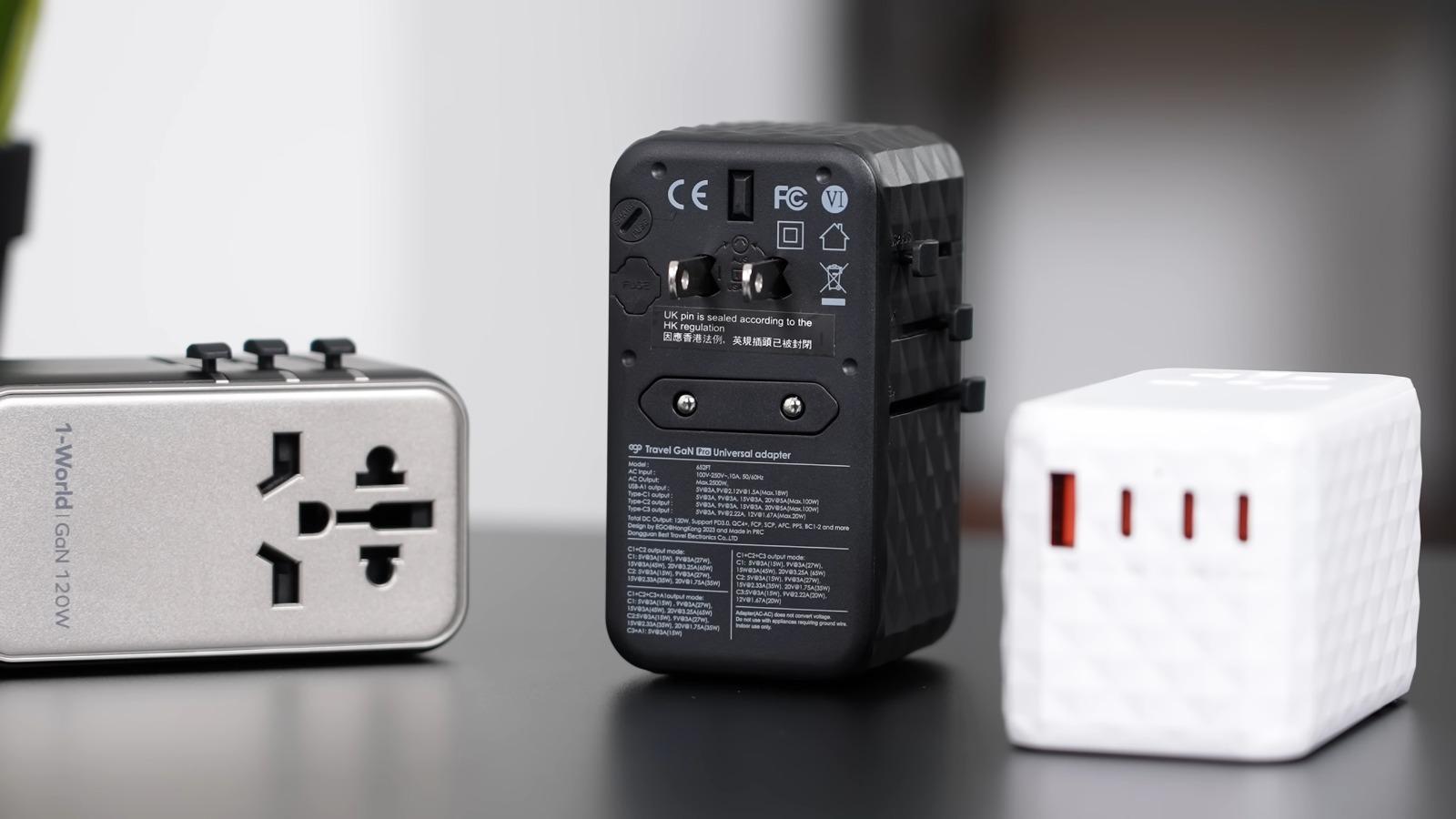 旅行充電器|旅行插頭最高約做到100W左右