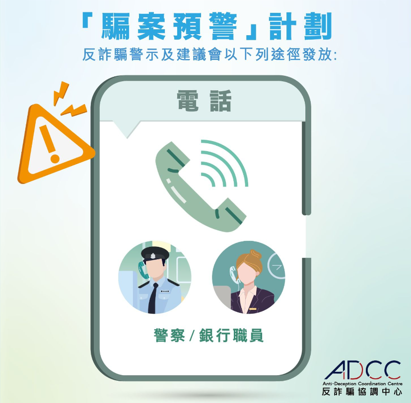 警方反詐騙協調中心增以短訊聯絡潛在受害人發預警。