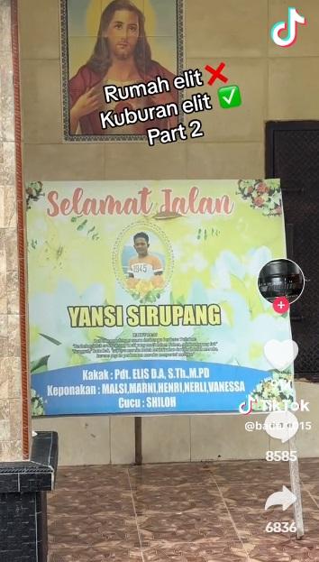 住宅外有基督教畫像。(互聯網)