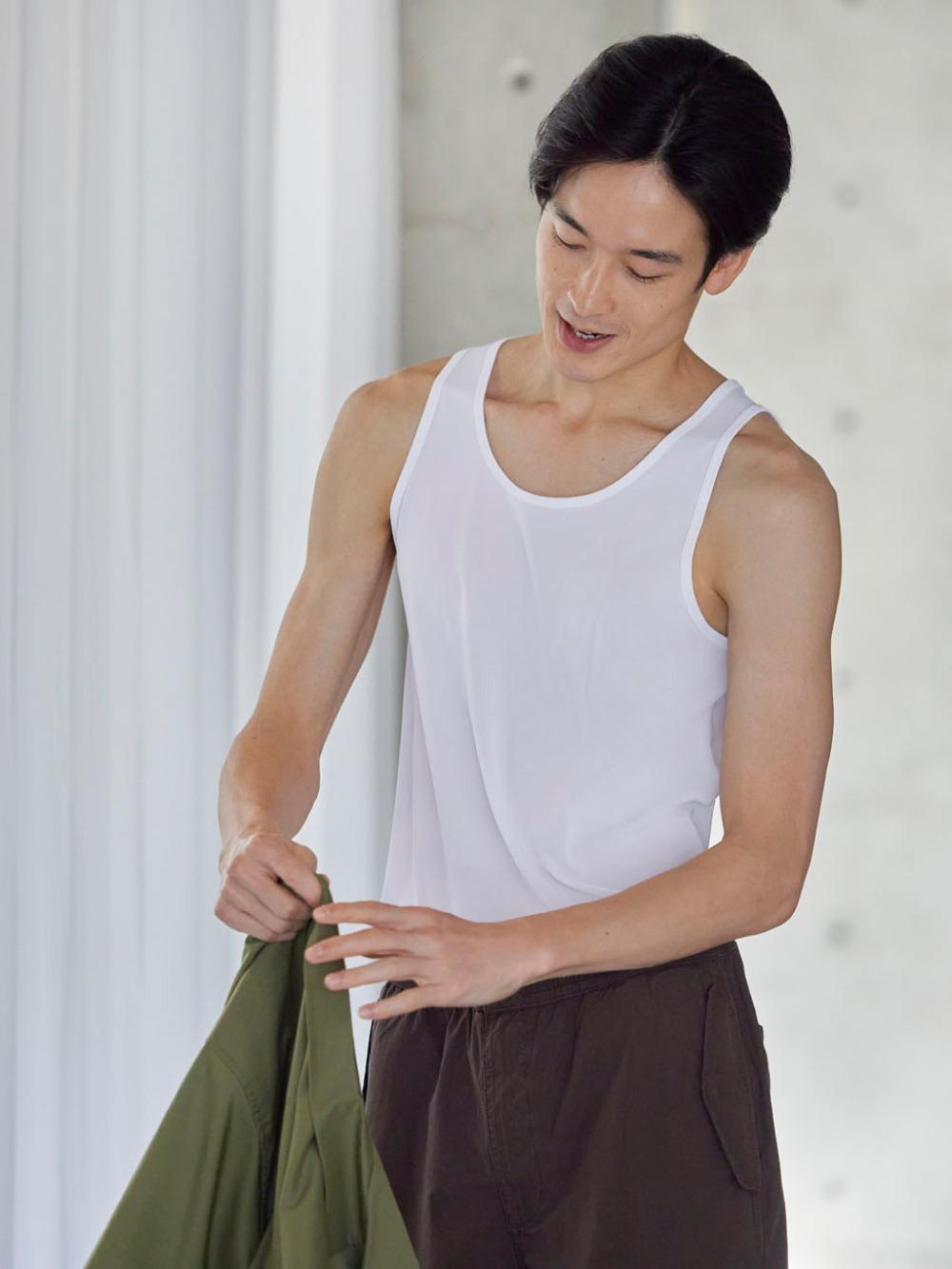 男裝 AIRism 抗異味網紋背心 $79 > $59