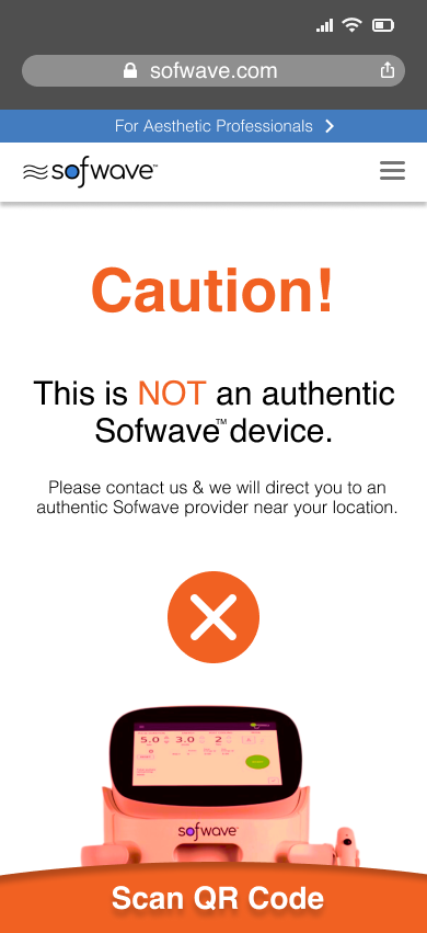 所有正貨正廠的醫美診所或療程中心均會顯示為藍色字體,並註有該診所或療程中心的名稱。