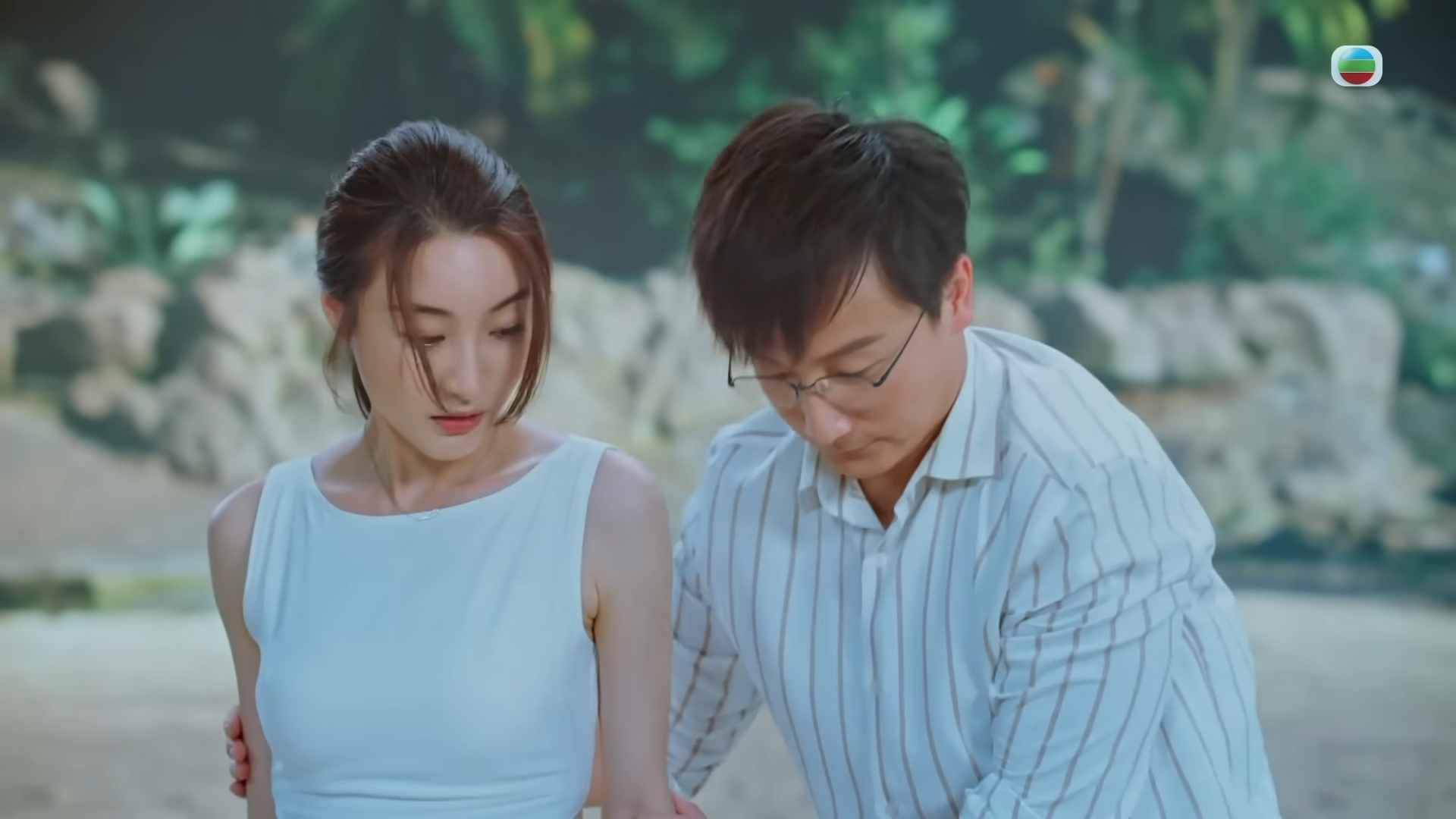 林夏薇跟方力申在島上的場口,全是綠幕拍攝。