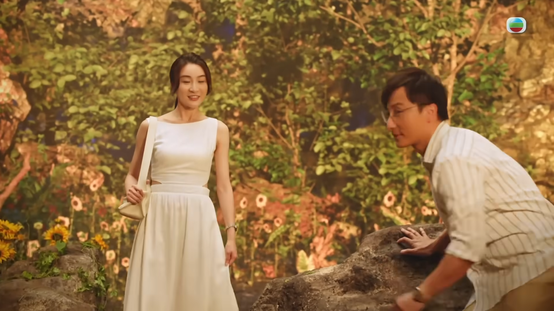 林夏薇跟方力申在島上的場口,全是綠幕拍攝。