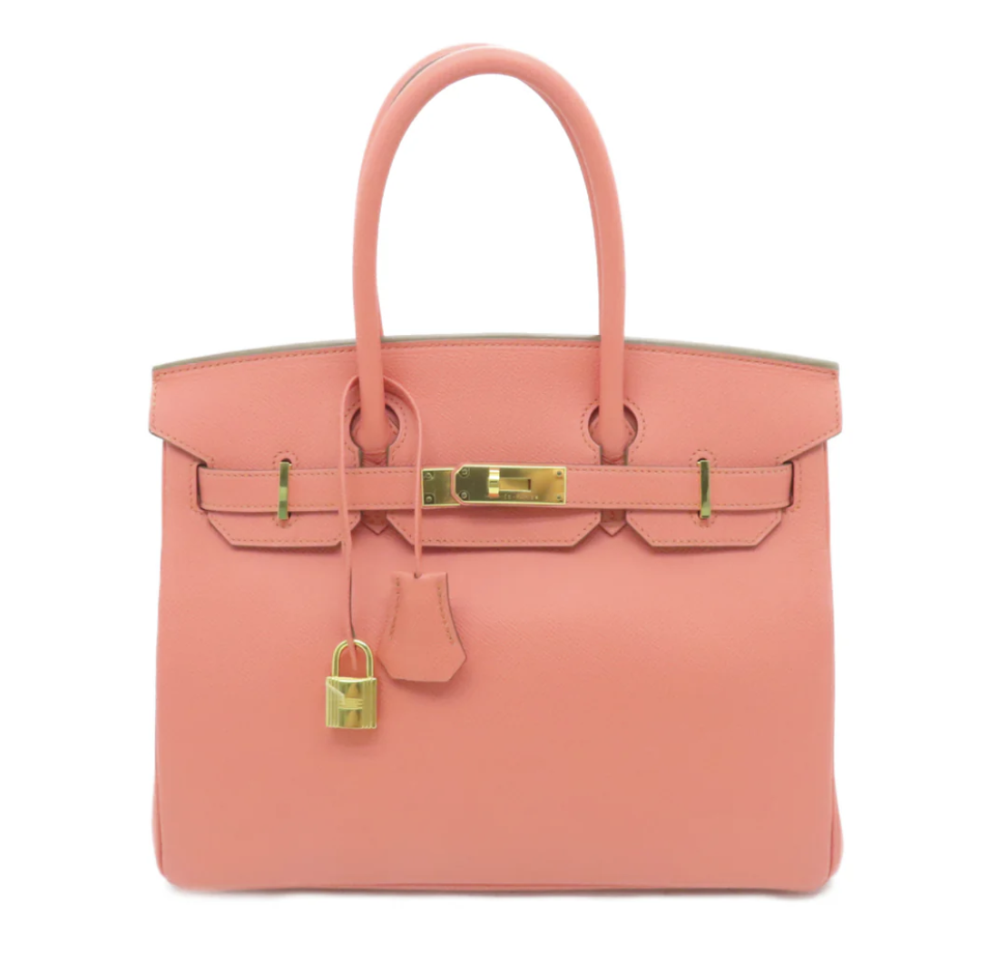 HERMES 【激減優惠】Epsom皮革Birkin 30金扣手挽袋Flamengo粉紅色 $99,800
