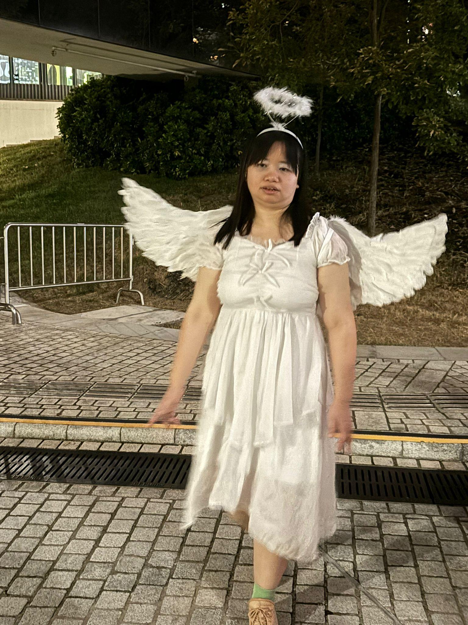 薛影儀化身為Angel在西九出沒。