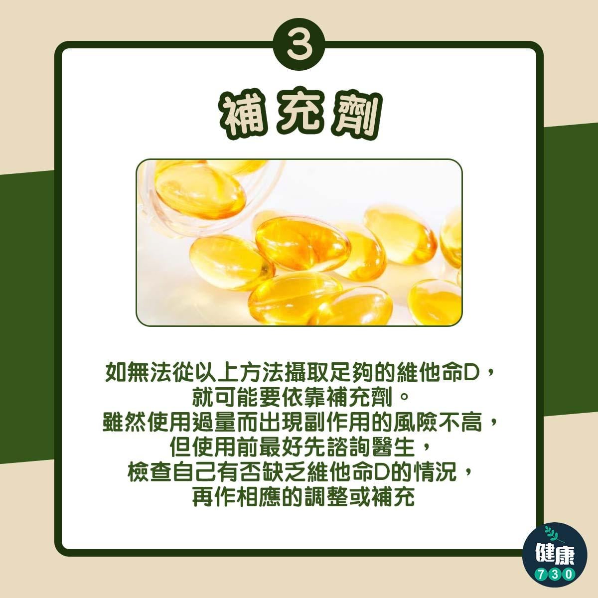 維他命D如何攝取?補充劑(am730製圖)