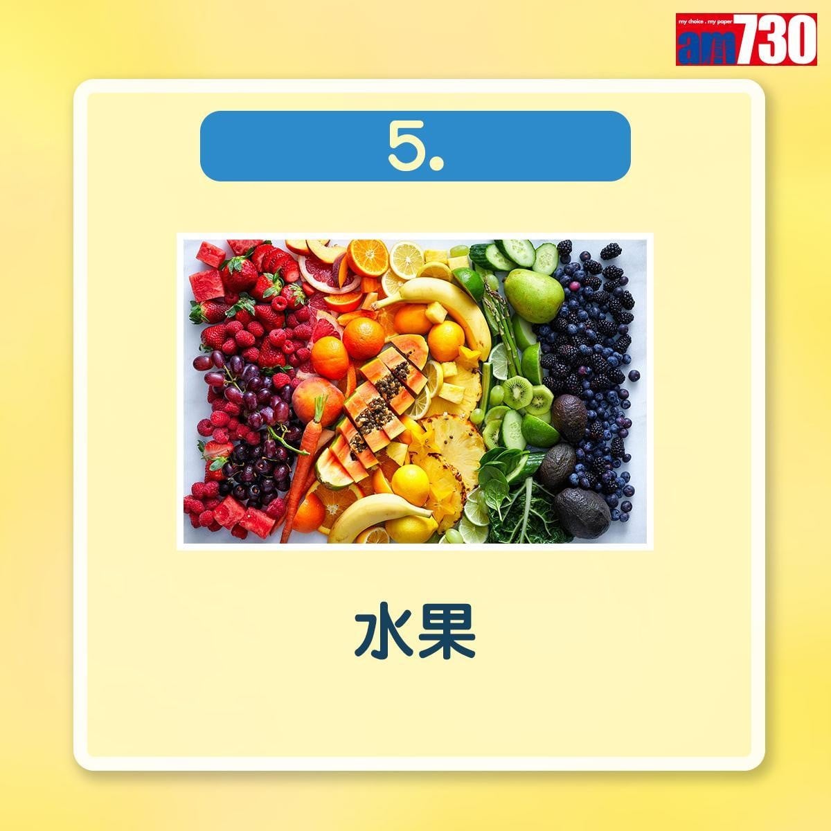 補鎂食物|水果(am730製圖)