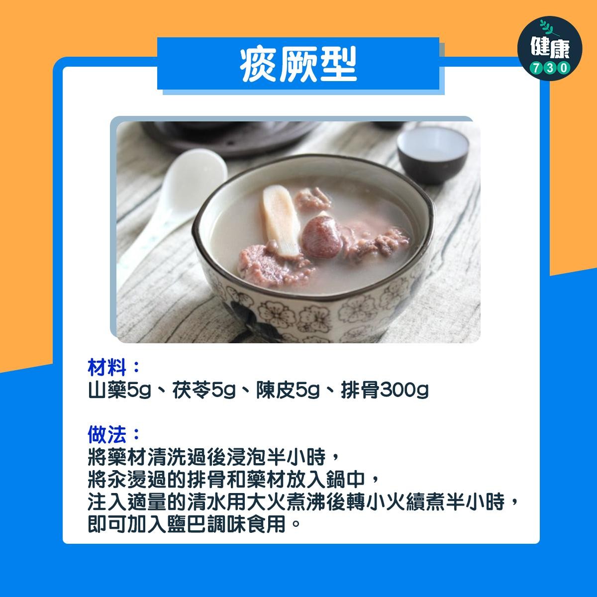 手腳冰冷四大藥膳|痰厥型(am730製圖)