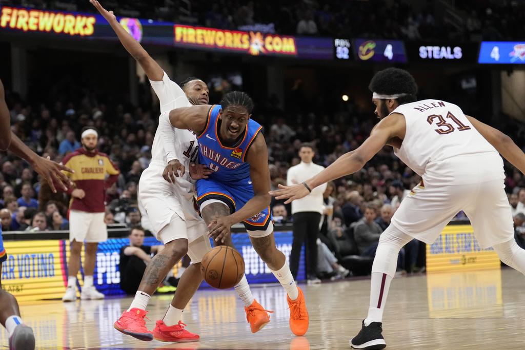 騎士129:122擊敗雷霆。(美聯社)