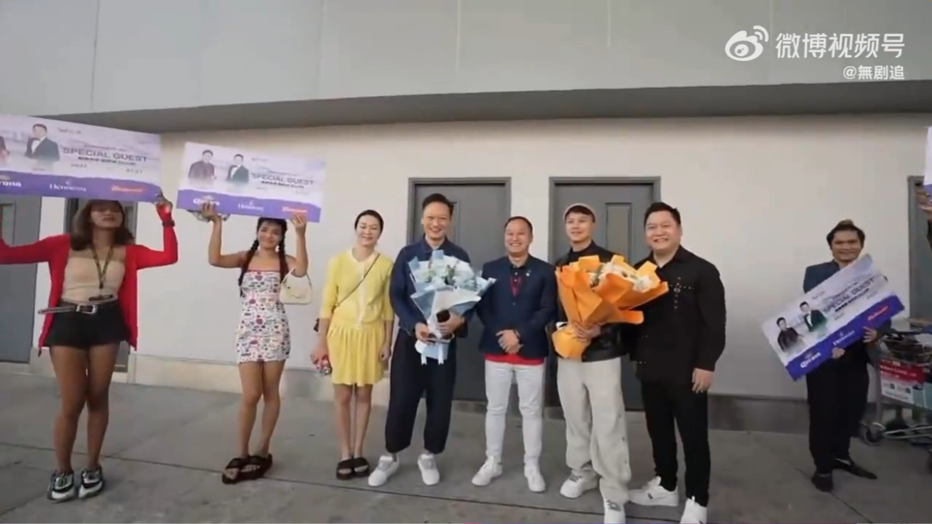 陶大宇、莫家淦到柬埔寨登台,一出機場有專人接機。