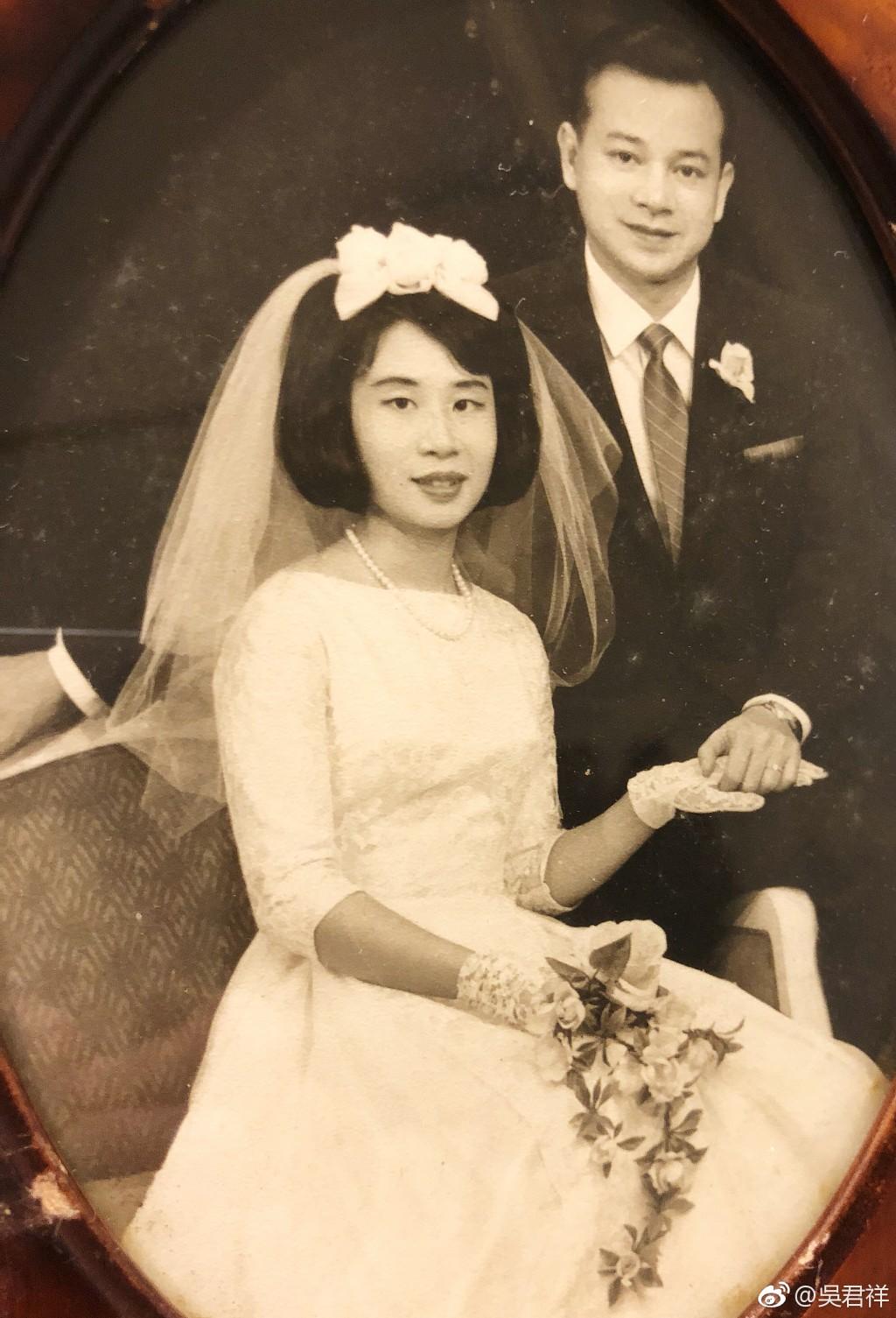 冬叔與冬嬸結婚近60年,冬叔更是吳君如媽媽的初戀情人。