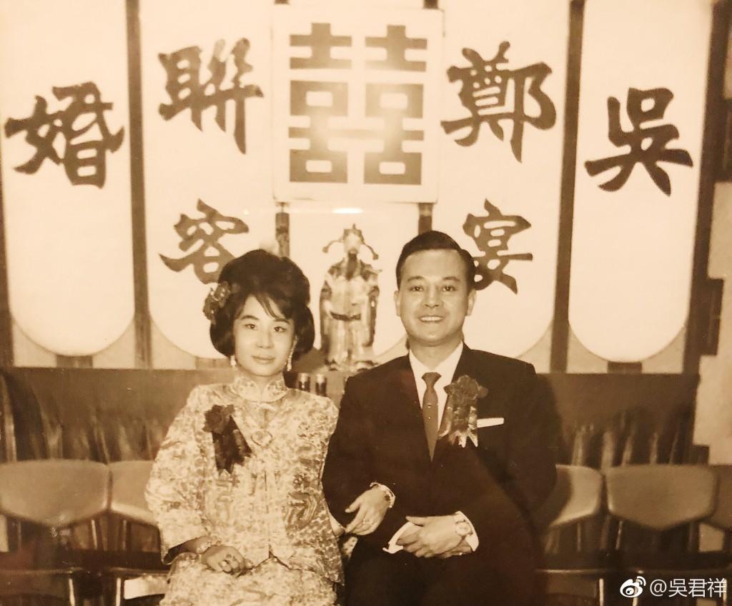 冬叔與冬嬸結婚近60年,冬叔更是吳君如媽媽的初戀情人。