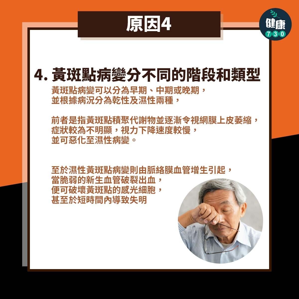 黃斑點病變原因|早期、中期、晚期(am730製圖)