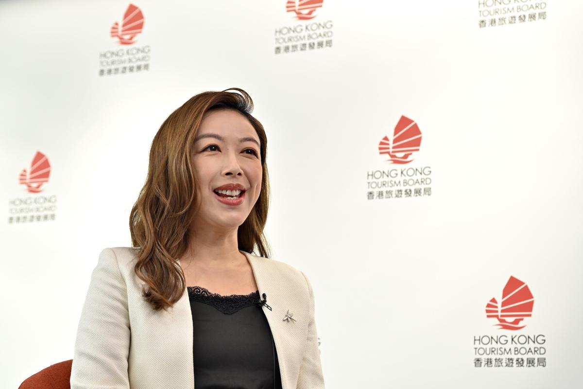 旅發局會議展覽業務拓展首席總監成穎詩表示,隨着會展旅遊強勁復蘇,加上國際航空運力進一步恢復,相信會迎來更多會展旅客。(政府新聞網圖片)