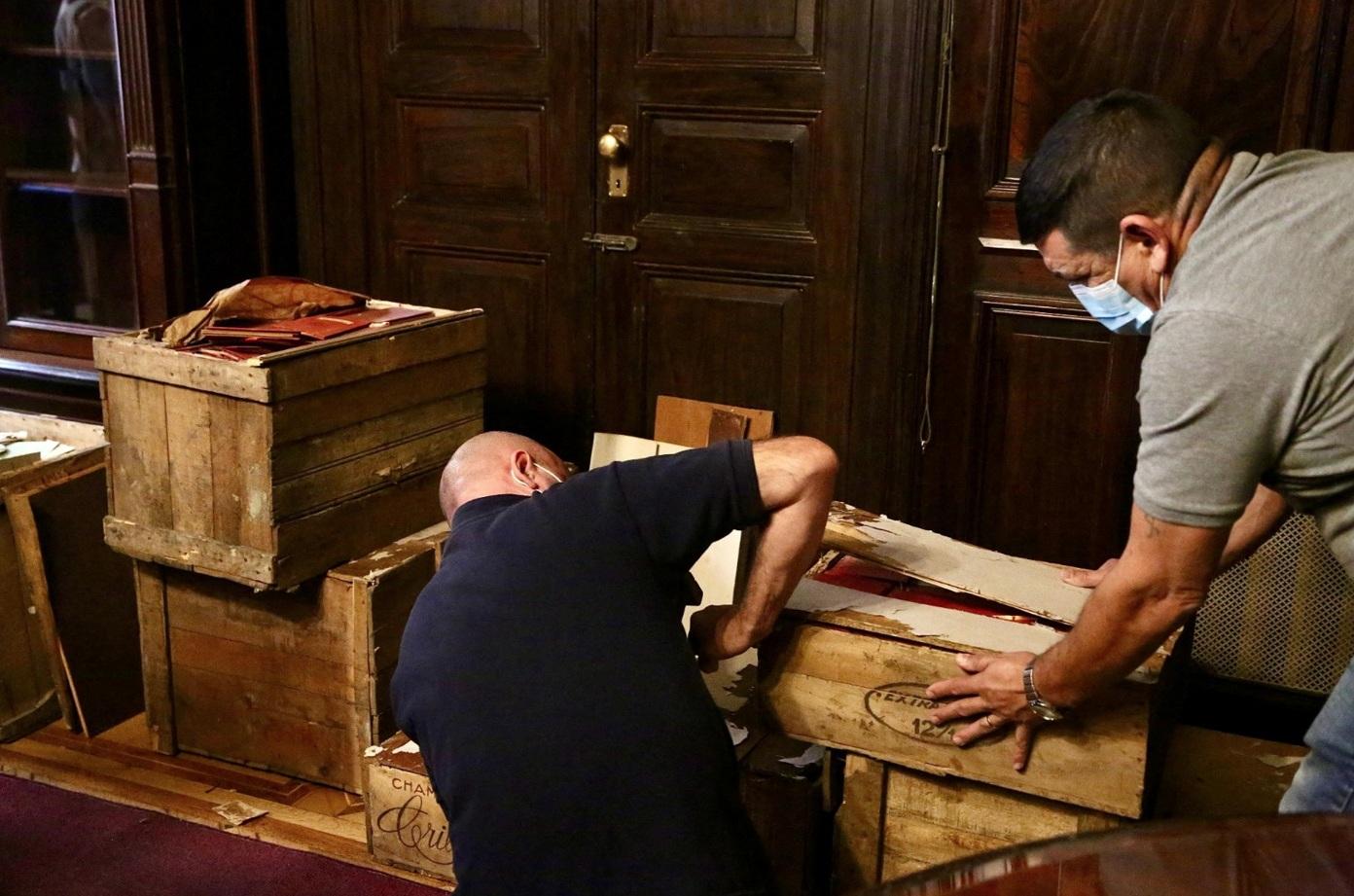 阿根廷最高法院地下室發現二戰時83箱納粹資料。(路透社)
