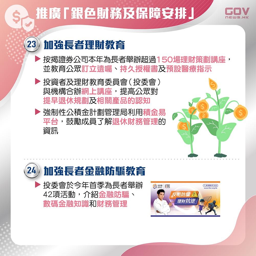 銀髮經濟｜推廣銀色財務及保障安排。（添馬台）