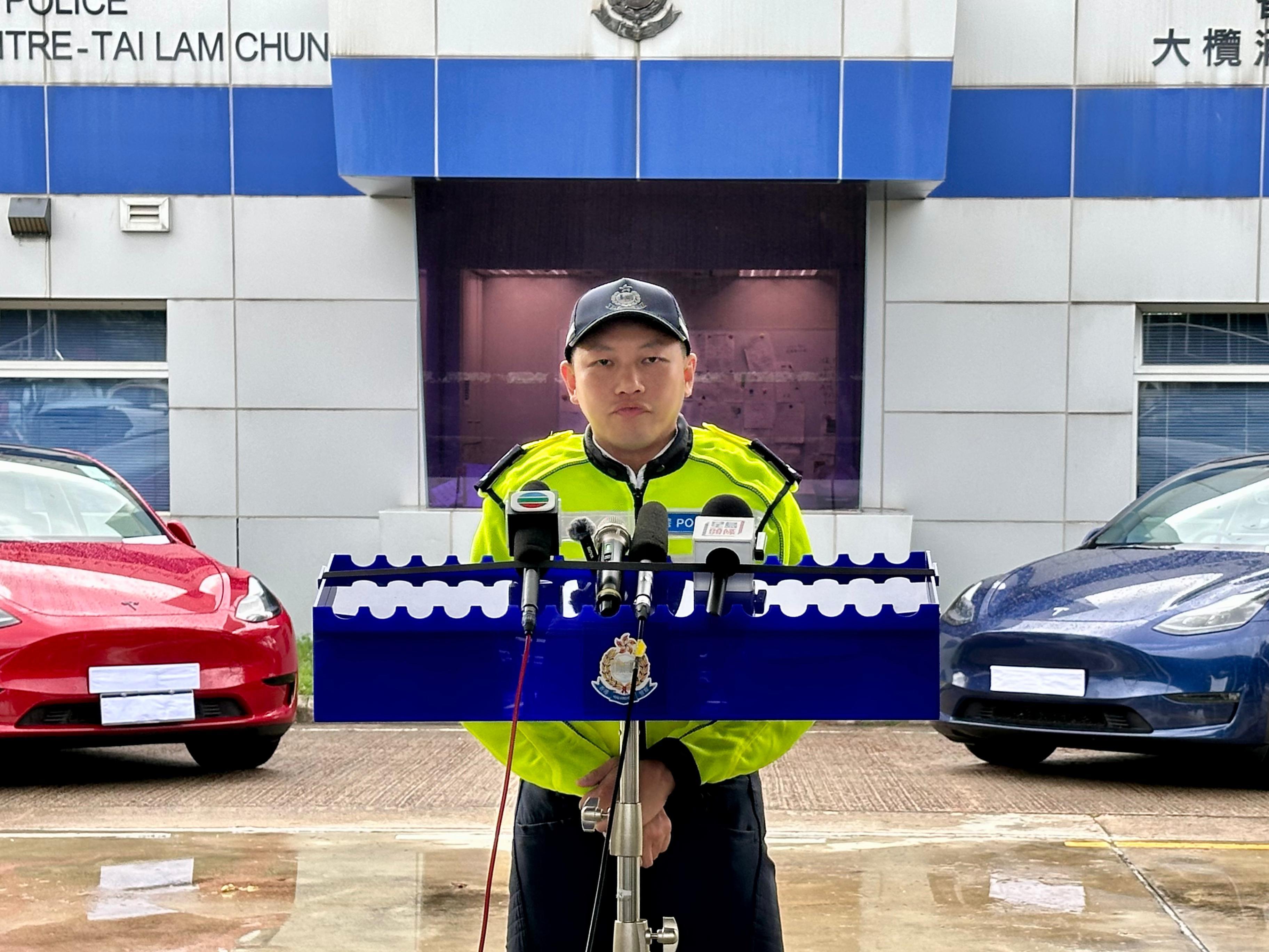 新界北總區交通部執行及管制組高級督察張展鴻。