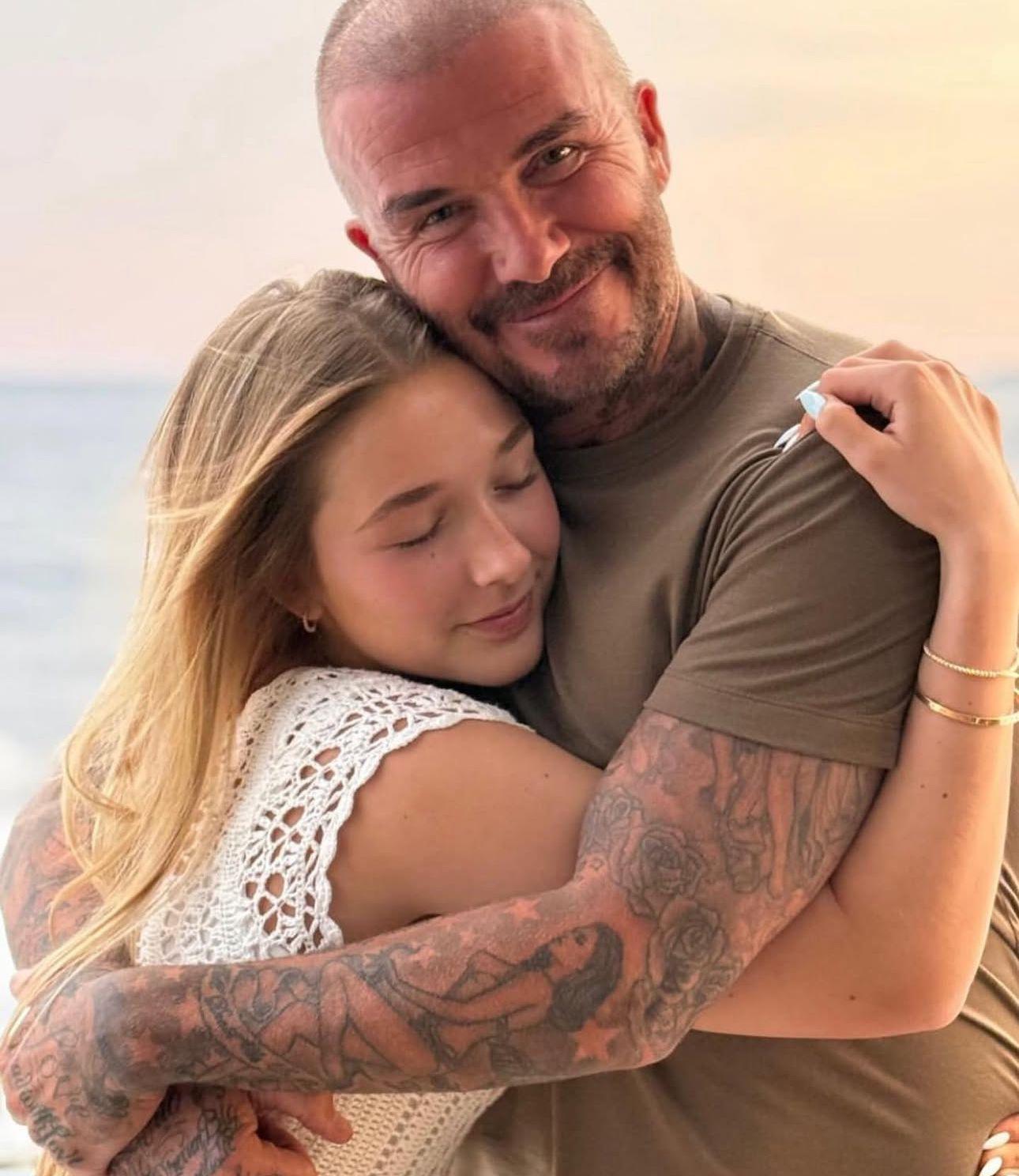 碧咸的14歲寶貝女哈七跟Brooklyn夫妻關係最好。