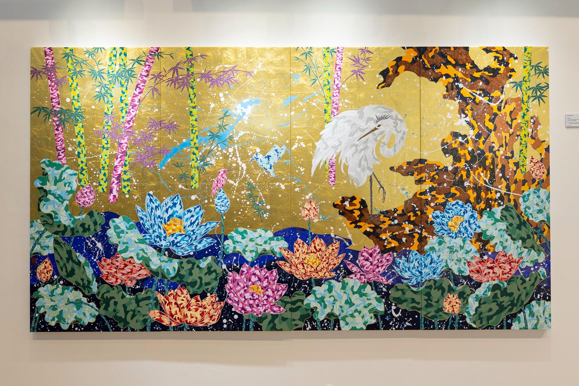 《Bird and Lotus》長逾2.3米