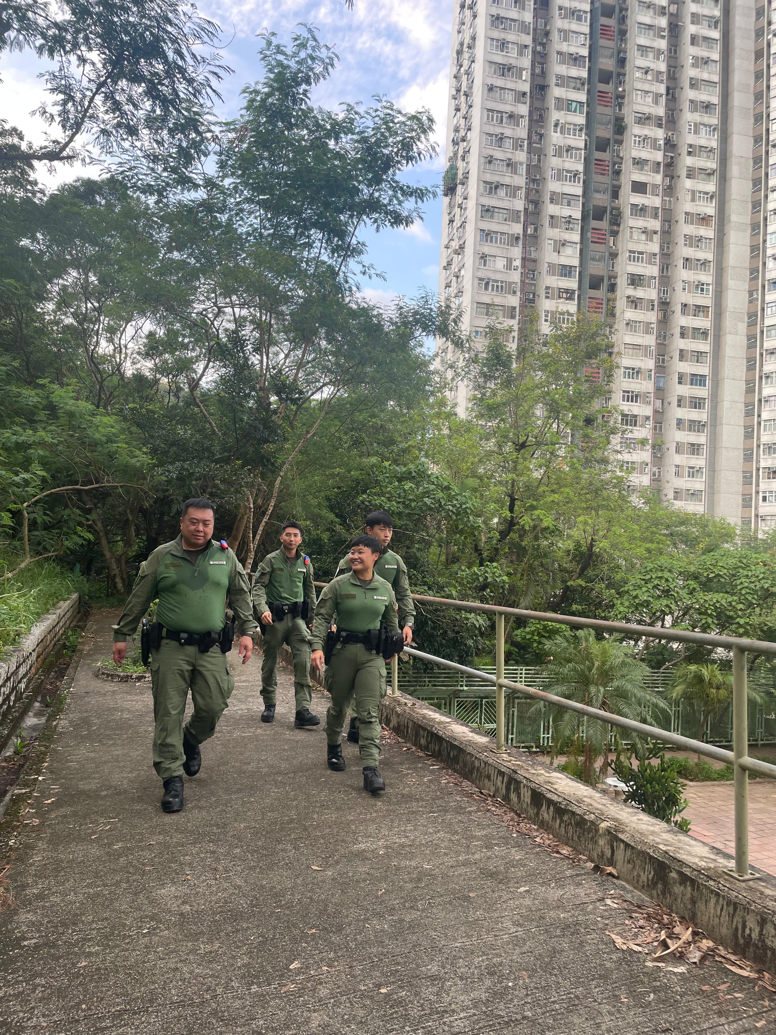 警方東九龍總區人員一連四日展開代號「捲聲」陸空反爆竊行動。