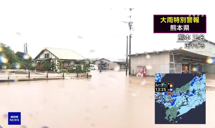 熊本縣玉名市水淹情況。(互聯網)