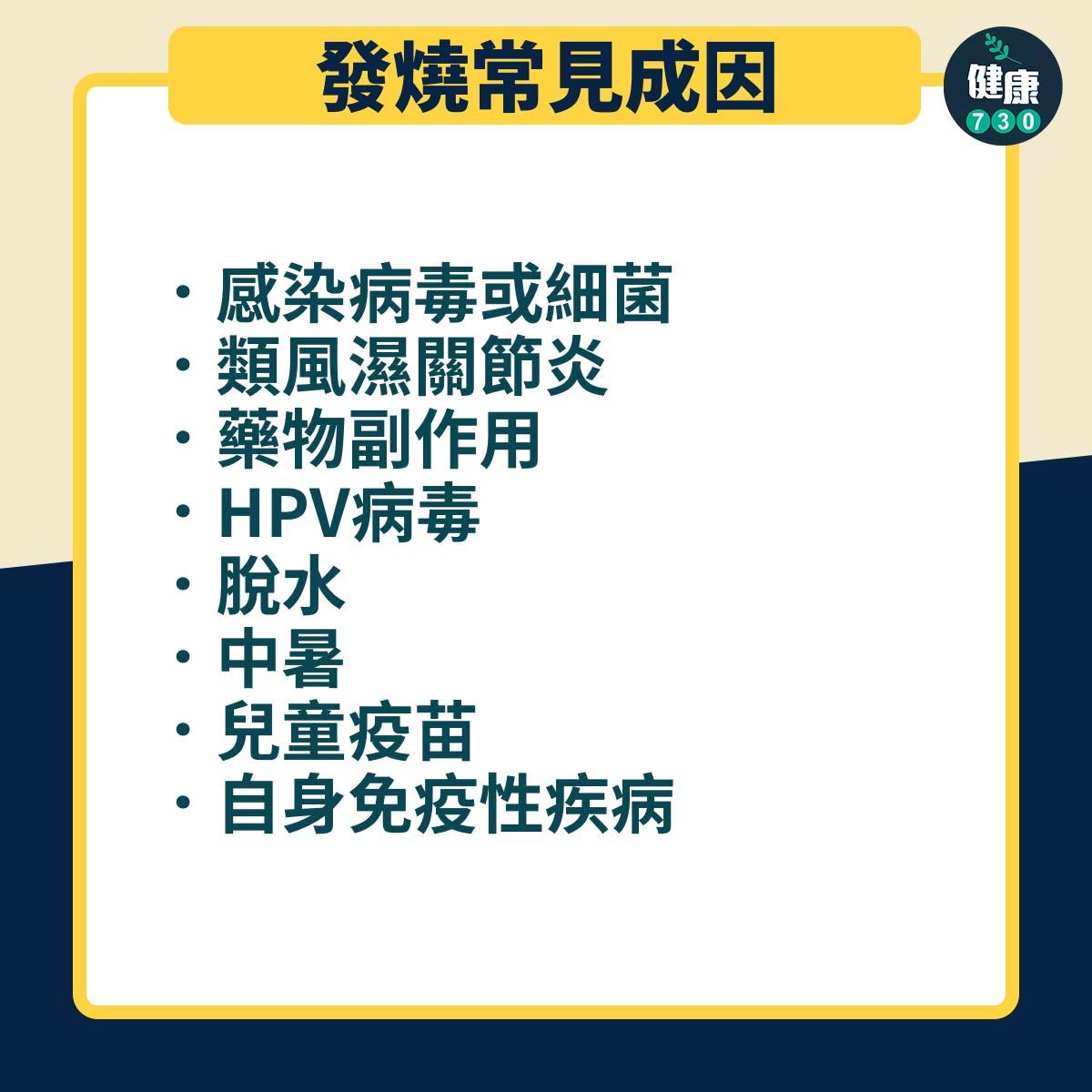 發燒一定要食退燒藥?2種不食藥退燒方法|類風濕關節炎/HPV病毒/脫水/中暑/兒童疫苗/免疫性疾病(am730製圖)