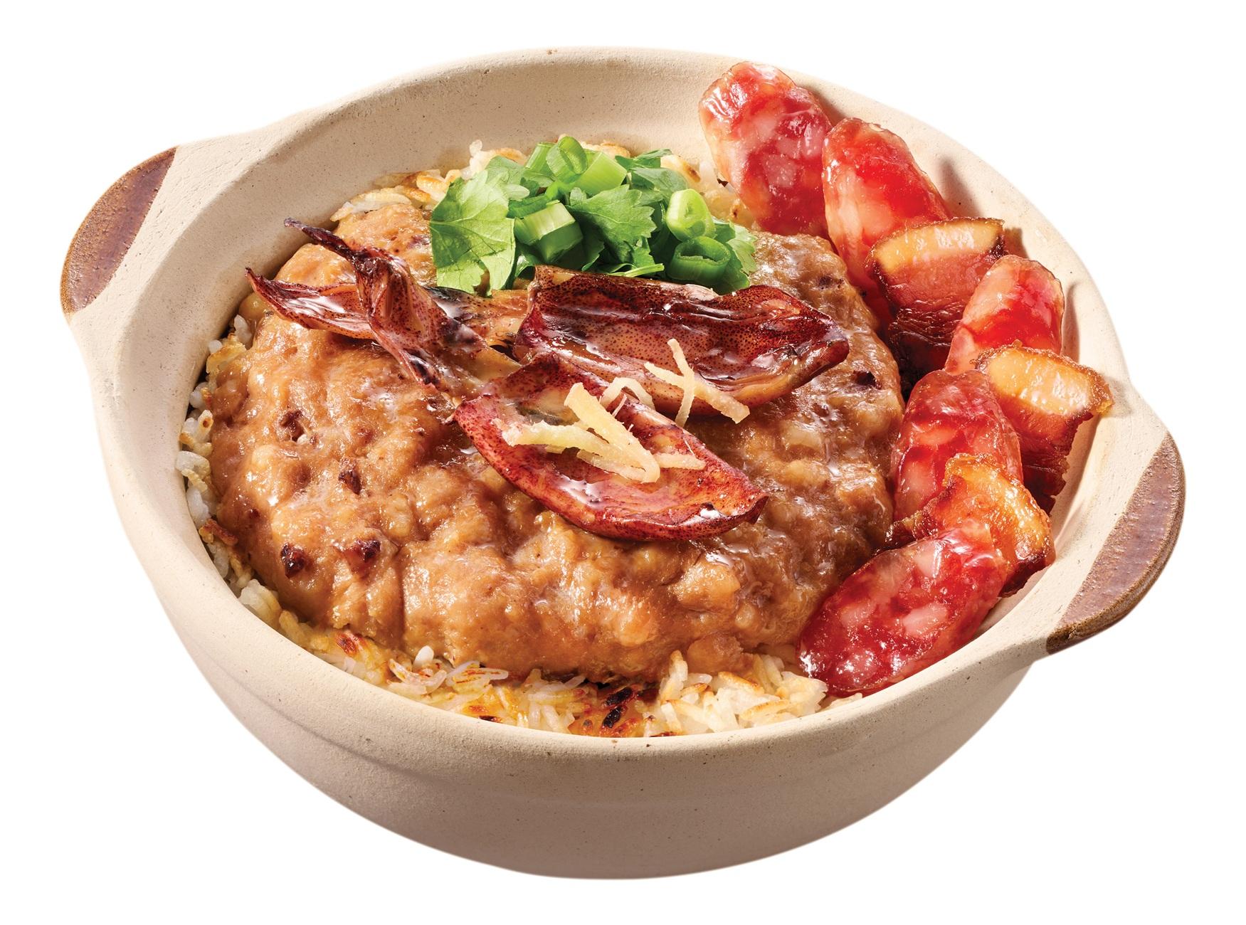 阿活煲神臘味片魷筒鱆魚肉餅煲仔飯,睇相都聞到濃濃蝦醬味。