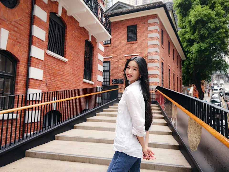 光希到大館留倩影。