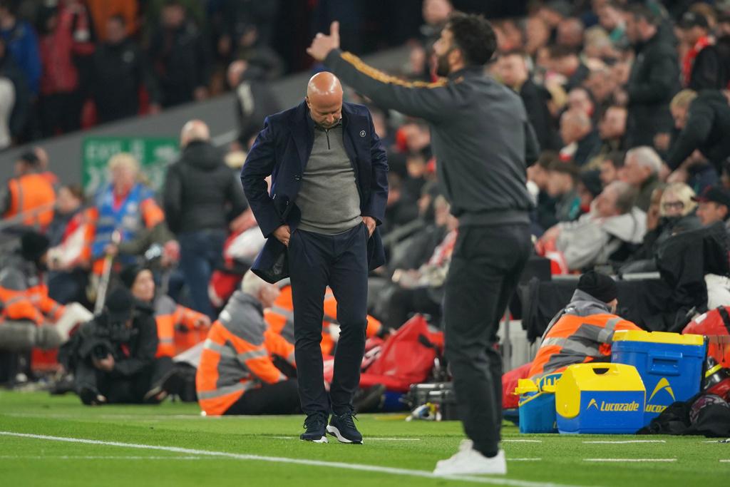 利物浦不敵曼聯後4連敗。(美聯社)