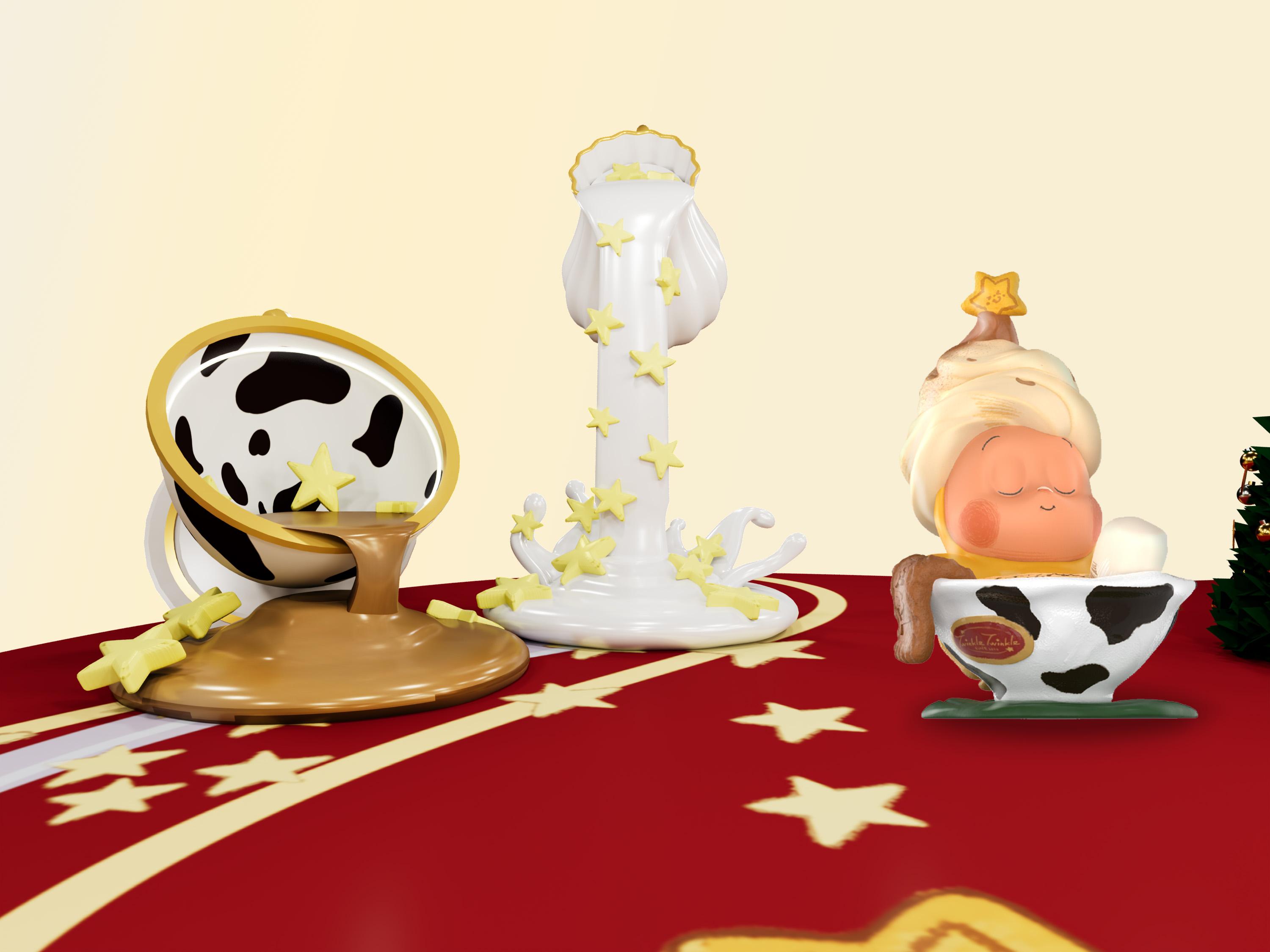 咖啡牛奶浴星星人