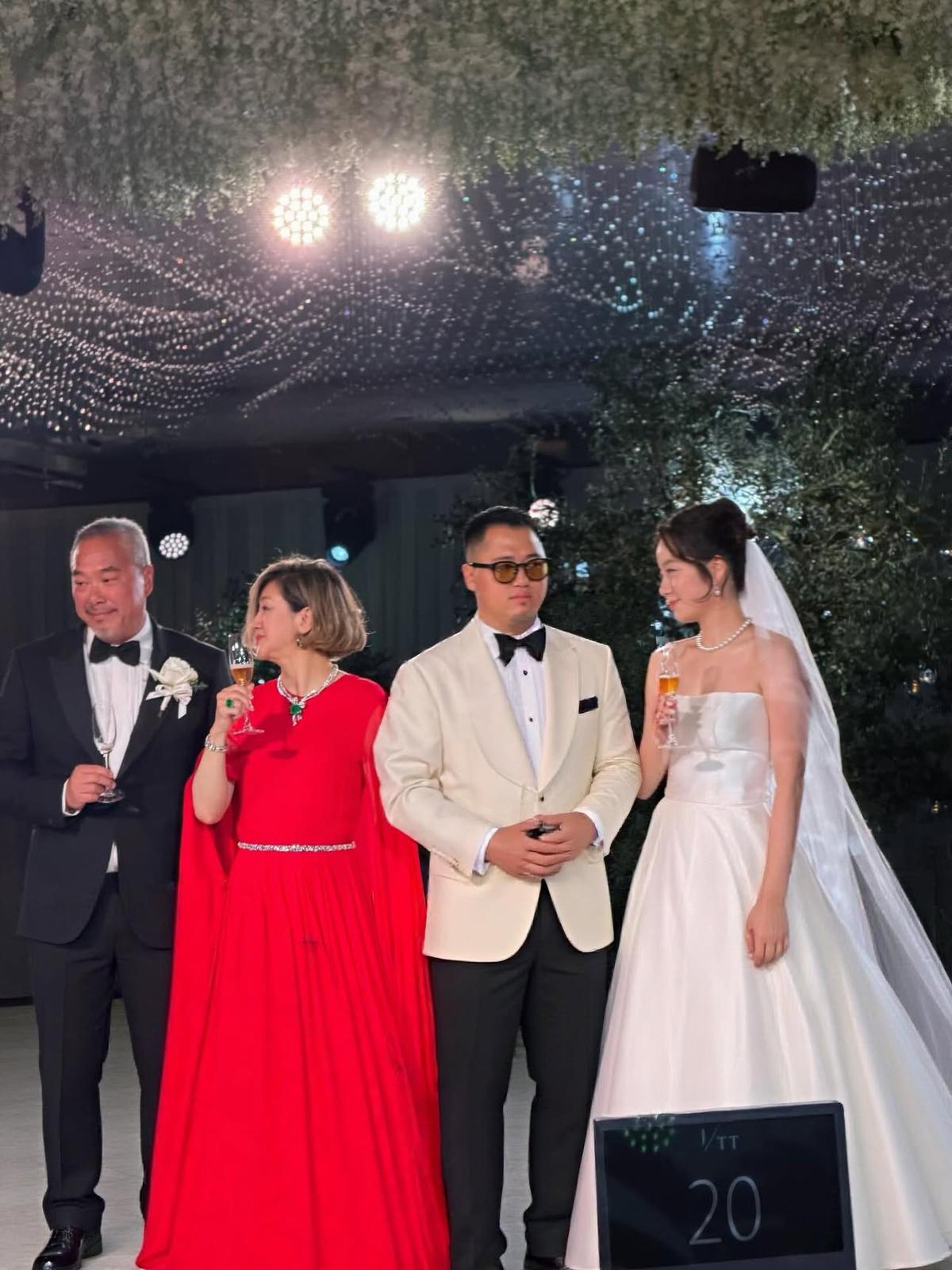 沈健偉女兒沈婷婷近日出嫁,新郎Justin亦大有來頭。