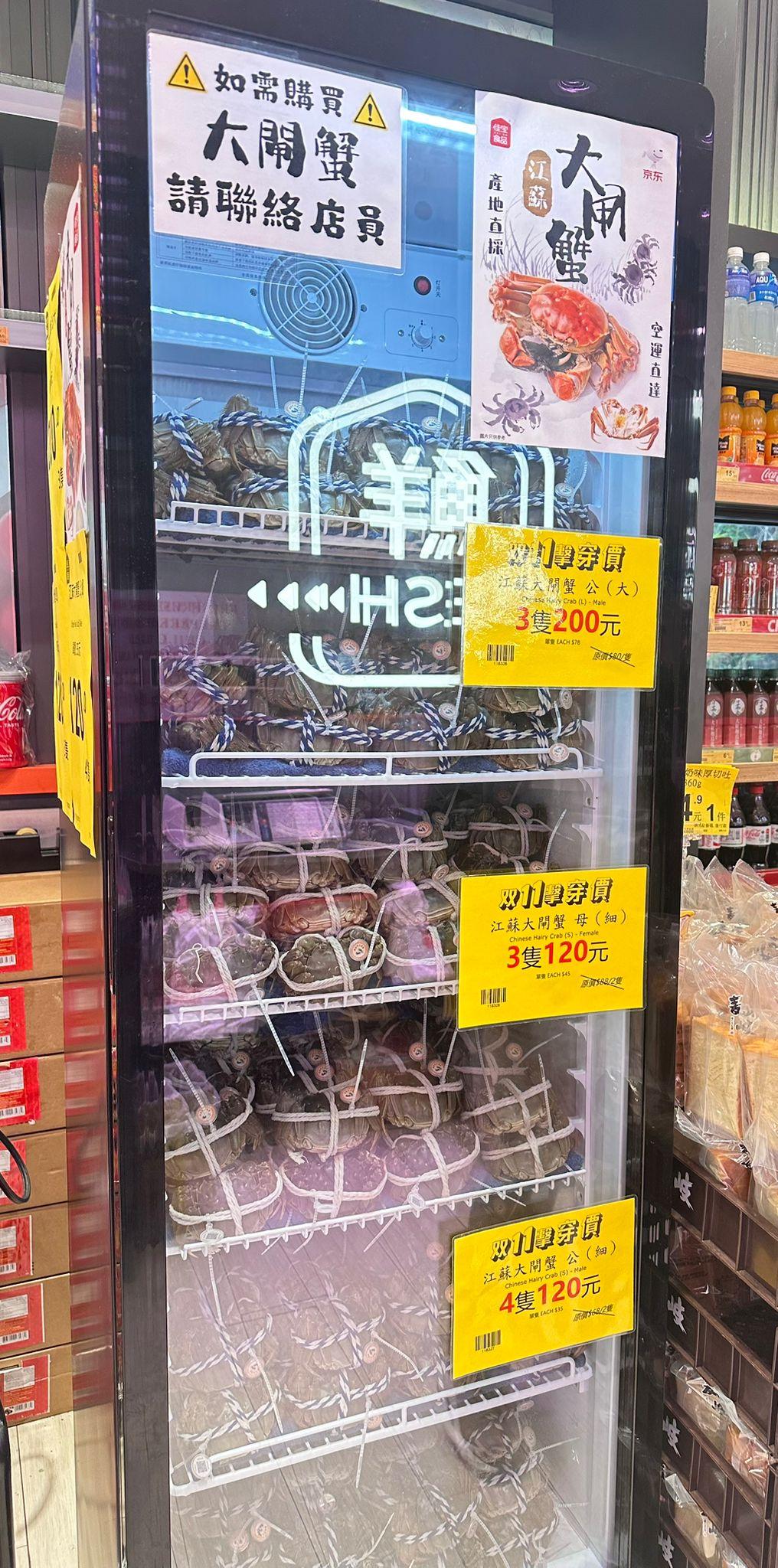 全程冷鏈空運到港新鮮大閘蟹