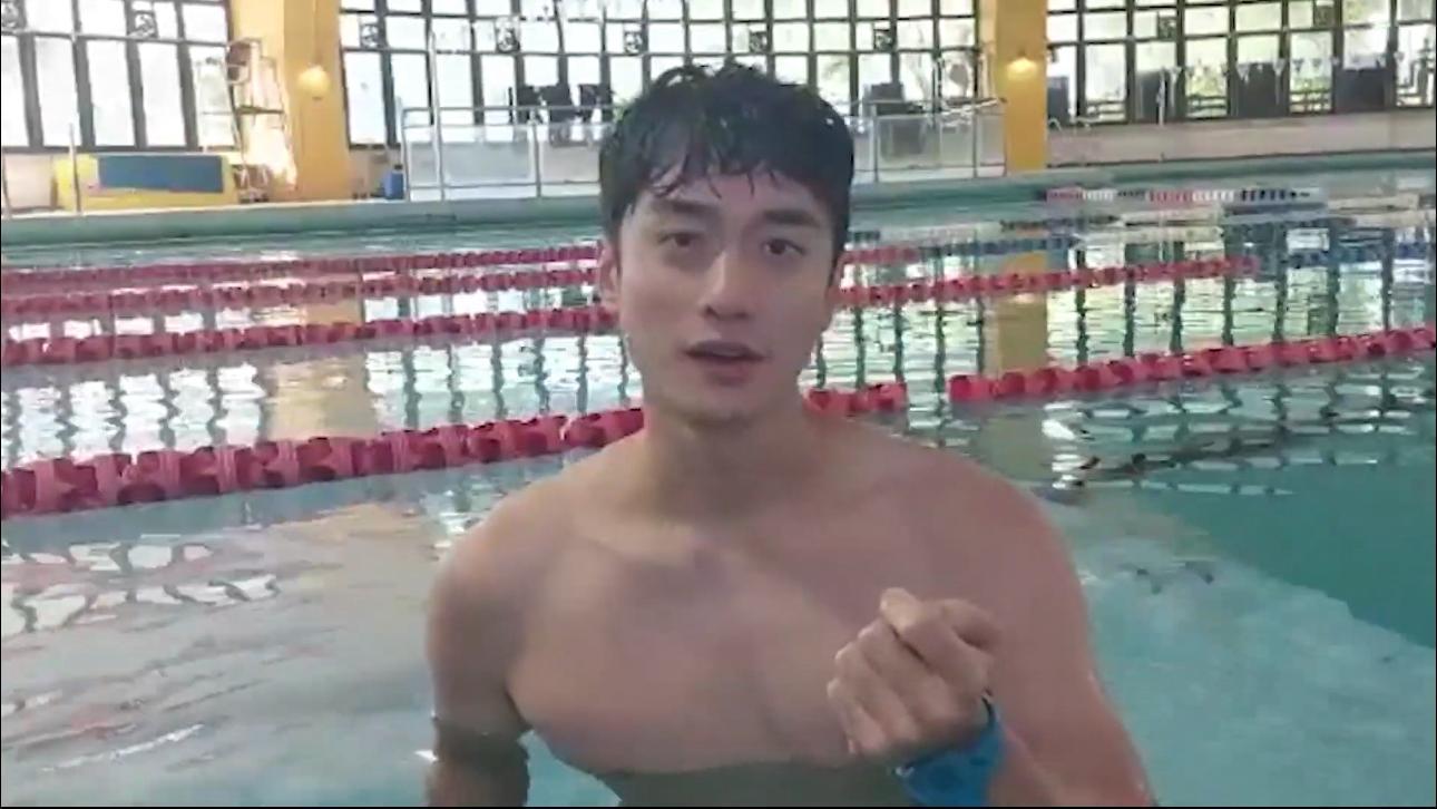 劉俊謙小時候曾學過游水,但他表示跟潛水是兩回事。