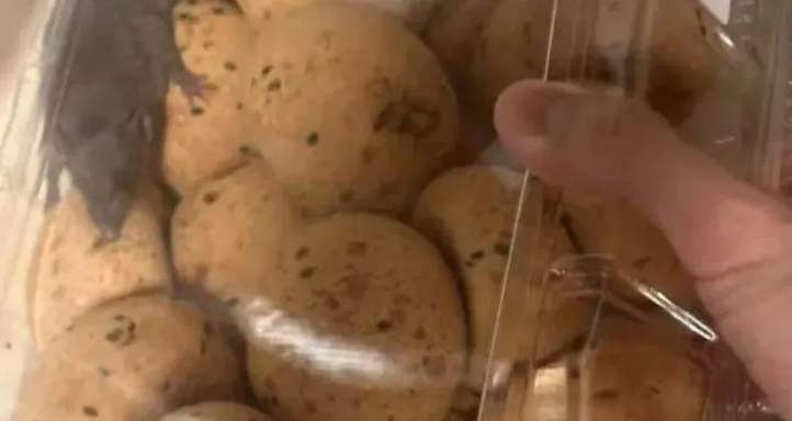 事主發文稱在山姆麻薯的盒內發現活老鼠。(互聯網)